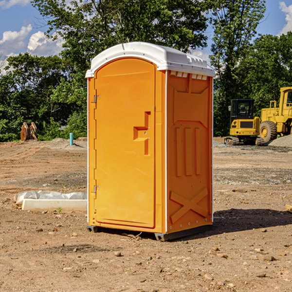 how often are the portable restrooms cleaned and serviced during a rental period in Surgoinsville TN